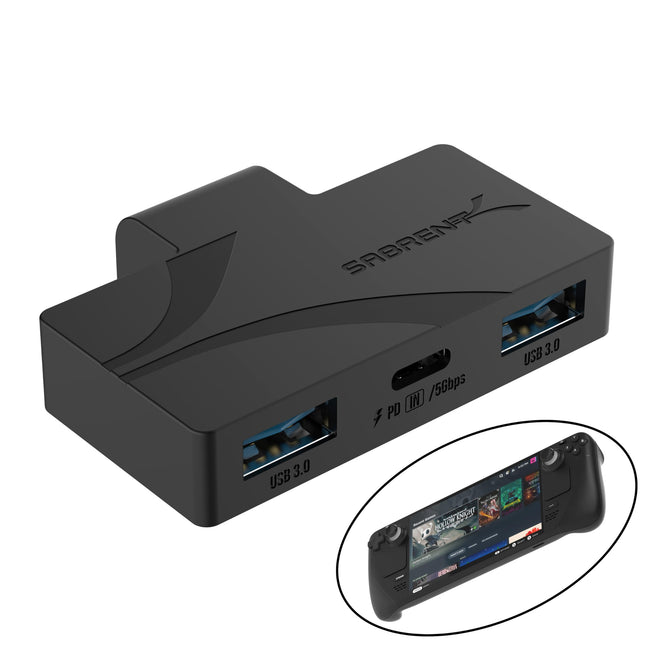 SABRENT USB Type-C 3-Port Gaming Hub for Steam Dec