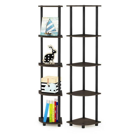 Furinno TURN-N-TUBE Set of 2, 5-Tier Corner Shelf,