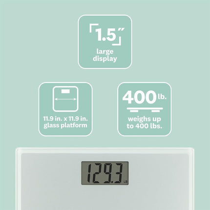 Báscula Weight Watchers de Conair para peso corporal, báscula digital de baño de cristal