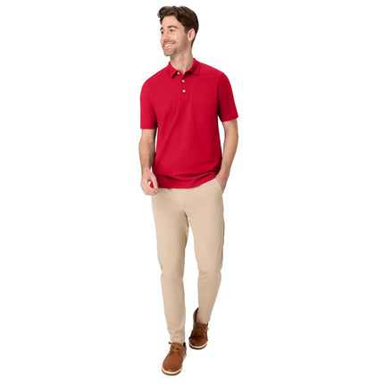 Hanes Men's FreshIQ X-Temp, Moisture-Wicking Performance Polo Shirt T, Deep Red, Medium