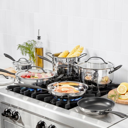 Batterie de cuisine 11 pièces en acier inoxydable et finition titane brossé Radiant PRO de Cuisinart