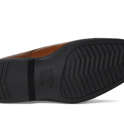 Florsheim Unisex-Child Reveal Cap Toe Ox, Jr. (Toddler/Little Big Kid) Oxford, Cognac, 3.5 US Wide Big Kid