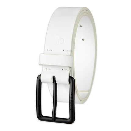 Calvin Klein Men's Casual Jean Belt, White, X-Larg