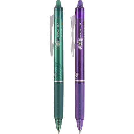 Pilot FriXion Clicker Retractable Erasable Fine Point Gel Pen, Assorted Color Inks (Pack of 2)