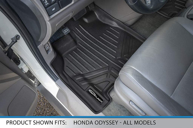 Juego de alfombrillas MAXLINER de 3 filas y revestimiento de carga negro para Honda Odyssey 2011-2017