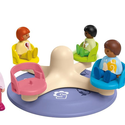 PLAYMOBIL 71701 JUNIOR Number-Merry-Go-Round, Developmental early learning toys for toddlers with rotating wheel, educational toys, made from over 90% plant-based plastics. For Children 12 months +