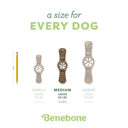 Benebone Pawplexer Interactive Treat Dispensing Tough Dog Puzzle Chew Toy, Made in USA, Medium, Real Bacon Flavor