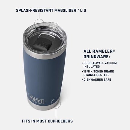 YETI Rambler 30 oz Tumbler, Stainless Steel, Vacuum Insulated with MagSlider Lid, Cape Taupe