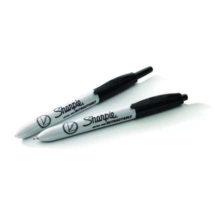 Rotuladores permanentes Sharpie retráctiles, punta ultra fina, negros, paquete de 12 unidades
