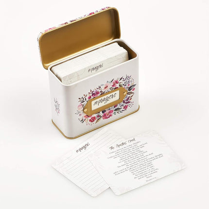 Tarjetas de Oración Christian Art Gifts en Lata | Mis Oraciones – 50 Tarjetas de Doble Cara | Regalo de Estímulo con Versículos Bíblicos para Mujeres