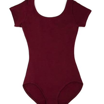 Capezio Women's Classic Short Sleeve Leotard,Burgu