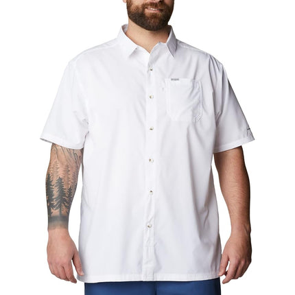Columbia Men's Slack Tide Camp Shirt, White, 5X