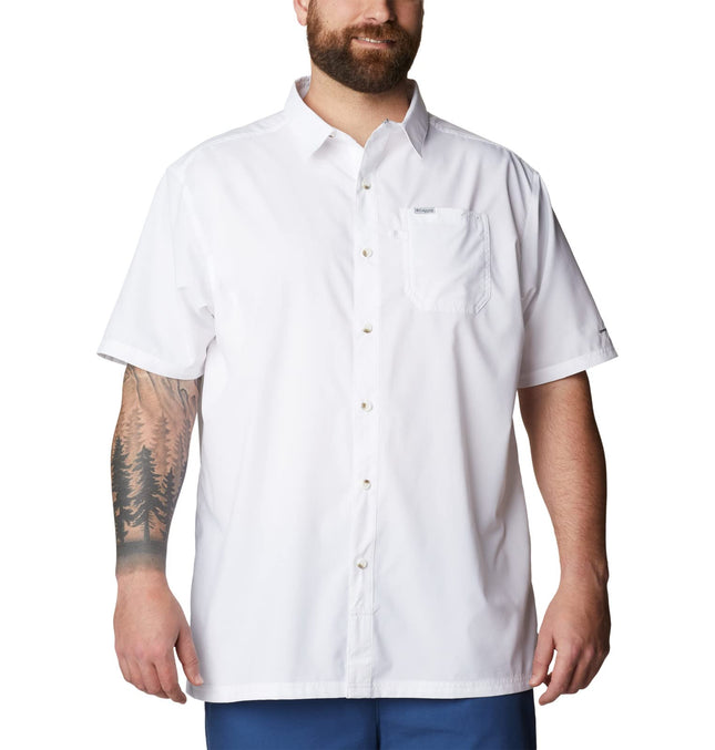 Columbia Men's Slack Tide Camp Shirt, White, 5X