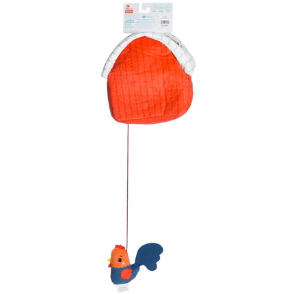 Fisher-Price for Pets Farmhouse Burrow Dog Toy with Removable Mini Rooster and Mini Cow Plush Toys, Developmental Toys for Dogs