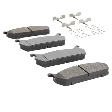 QUALITY-BUILT Premium Semi-Metallic Rear Brake Pads (1001-0458M) Compatible with Ford Escort 1996-1991, Mazda 323 1991-1990, Miata 1993-1990, Protege 1994-1990, Mercury Tracer 1996-1991