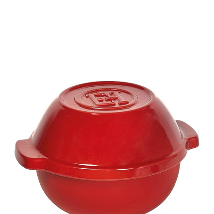 Emile Henry Hecho en Francia Olla de Arcilla para Pan y Patatas, 24 cm, Borgoña