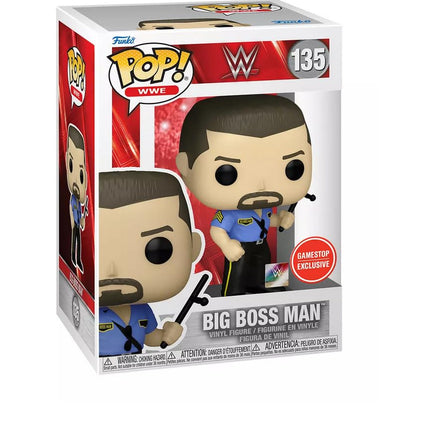 Funko World Wrestling WWE Big Boss Man Exclusive Pop Figure 135 Bundled with Pop Protector