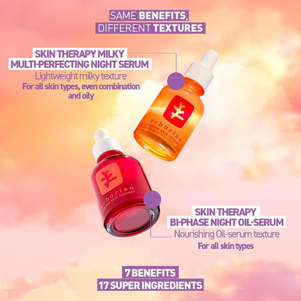 Skin Therapy Multi-Perfecting Bi-Phase Night Oil-Serum - Supercharged With 17 Ingredients -Targets 7 Skin Concerns - Improves Appearance of Fine Lines, Skin Texture and Complexion Evenness (1 Fl Oz)