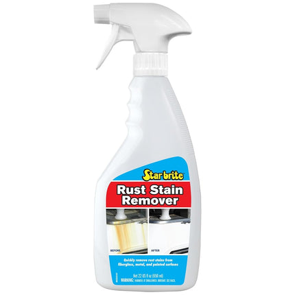 STAR BRITE Rust & Corrosion Stain Remover - Fast-Acting Spray for Fiberglass, Vinyl, Fabric, Metal & Painted Surfaces - Also Removes Sprinkler Stains 22 OZ (089222P)