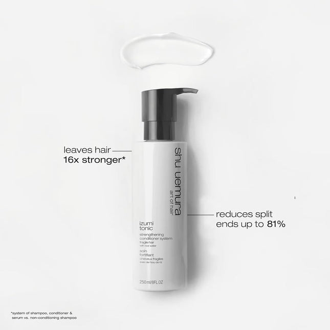 Shu Uemura, Strengthening Conditioner Izumi Tonic, All Hair Types, Enriched with Rice Water, Shine & Thickness, 250 ml