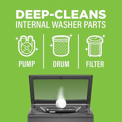 Affresh Washing Machine Cleaner, Cleans Front Load and Top Load Washers, Including HE, 5 Month Supply