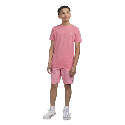 Pantalones cortos Hurley para niño, de meter, color coral desteñido, talla extragrande