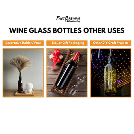 Green Wine Bottles, 750 ml Capacity (Pack of 12)