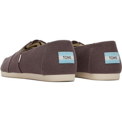 TOMS Women's Loafer Flat, Espadrille, Ash Recycled Cotton Canvas, 3 UK Grey