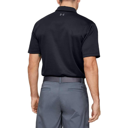 Under Armour Mens UA Golf Tech Polo Shirt - Black - 4XL