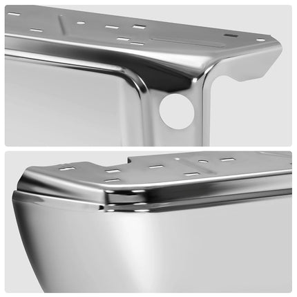 DNA MOTORING Pair of Rear Bumper Ends Compatible With Ford F250 / F350 / F450 SD 2008-2016, Without Park Assist, FO1104122, Chrome, BUMP-R-F45008-C-01-CH-L