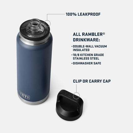 YETI Rambler 36 oz Bottle, Vacuum Insulated, Stainless Steel with Chug Cap, Wetlands Camo