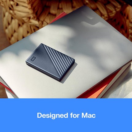 WD 2TB My Passport for Mac portable external storage, USB 3.0, Mac Compatible external hard drive, software for device management, backup and password protection, Time Machine Ready, Midnight Blue