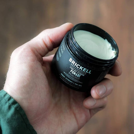 Brickell Men's Strong Hold Texturizing Pomade For Men, Natural and Organic, Pliable Fiber Pomade, 2 Ounce, Scented