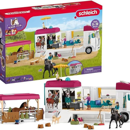 Schleich Horse Club – Horse Transporter Playset, Realistic Equestrian Vehicle Toy for Kids Ages 3+