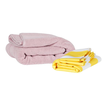 Dock & Bay Beach Towel - Quick Dry, Sand Free - Compact, Lightweight - 100% Recycled - Includes Bag - Cabana - Boracay Yellow - Extra Large (200x90cm, 78x35)