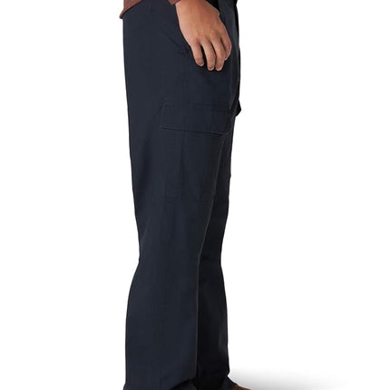 Wrangler Authentics Men's Relaxed Fit Stretch Cargo Pant Casual, Navy, 40W x 29L