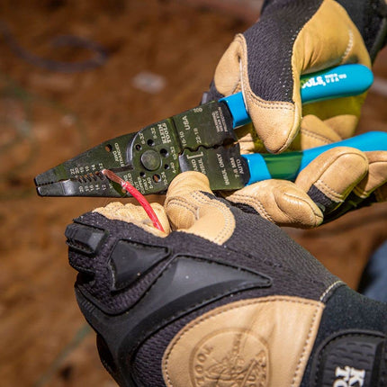 Long Nose Wire Cutter, Wire Crimper, Stripper and Bolt Cutter Multi Tool, 8-Inch Long Klein Tools 1010, Multi-Colour