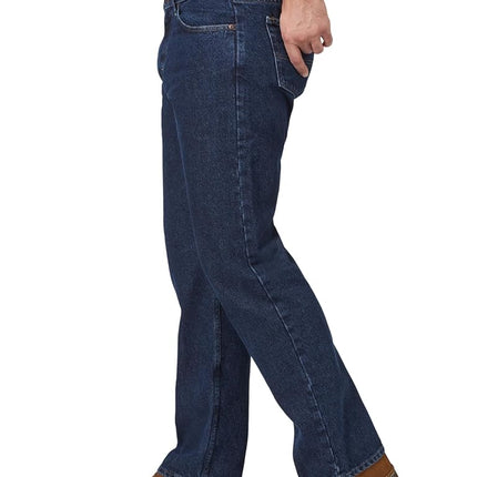 Wrangler Authentics Men's Classic 5-Pocket Relaxed Fit Cotton Jean, Dark Rinse, 48W x 32L