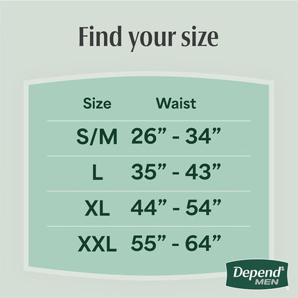 Depend FIT-FLEX Incontinence Underwear for Men, Maximum Absorbency, XL, Gray (Packaging may vary)