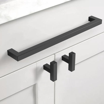 Asidrama 10 Pack 10 Inch(256mm) Matte Black Kitchen Cabinet Handles, Stainless Steel Cabinet Pulls Kitchen Cabinet Hardware for Cupboard Drawer Handles Dresser Pulls
