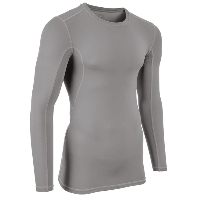 CHAMPRO Men's Long Sleeve Compression Grey