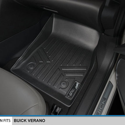 MAX LINER - A0190/B0190 Juego de alfombrillas de 2 filas negras para Buick Verano 2012-2017