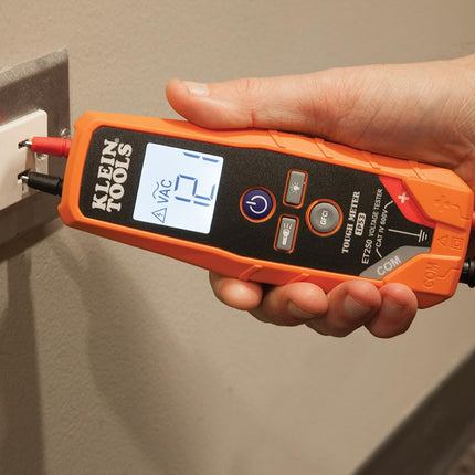 Klein Tools ET250 Comprobador de voltaje, comprobador de voltaje CA/CC, multímetro digital, comprobador de bajo voltaje con pilas