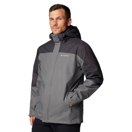 Chaqueta intercambiable para hombre Columbia Tunnel Falls II, gris/tiburón urbano, grande, gris/tiburón urbano, grande