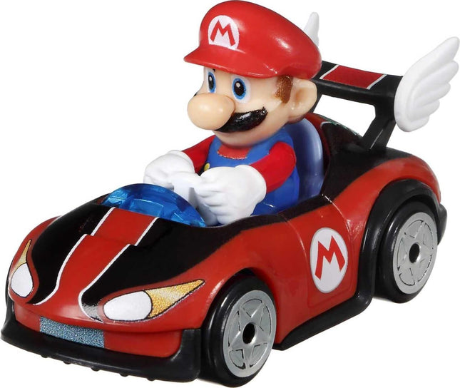 Hot Wheels GXX97 Mario Kart Vehicle 4-Pack, Fan-Favorite Characters Includes 1 Exclusive Model, Collectible Gift for Kids & Fans Ages 3 Years Old & Up, Multicolor, 5.08 cm*3.18 cm*7.62 cm