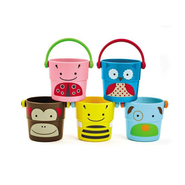 Skip Hop Zoo Stack and Pour Buckets, 5 Count (Pack