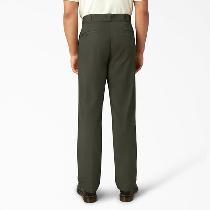 Dickies Pantalón de trabajo de sarga 874 original para hombre, verde, 32W x 32L