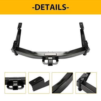 Attelage de remorque de classe 5 avec récepteur de 2 pouces compatible avec Chevrolet Silverado GMC Sierra 2500HD 3500HD 2001-2010 – Remplace le 41944