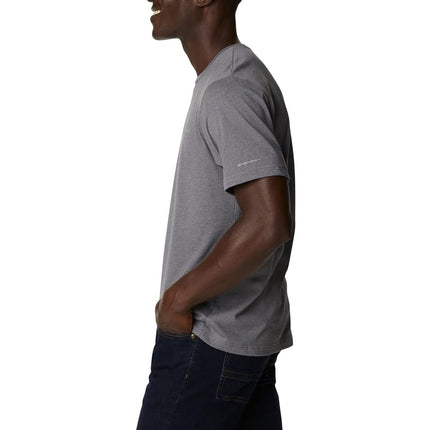 Camisa de senderismo de manga corta Columbia Thistletown Hills para hombre, gris jaspeado, 3X Tall