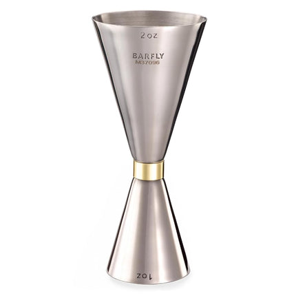 Barfly Cocktail Measuring Jigger, 1 oz x 2 oz, Banded